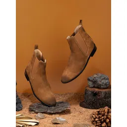 GRIFFIN Men Mid Top Suede Chelsea Boots