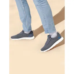 NEEMANS Unisex Textured Lightweight Comfort Insole Contrast Sole Lace-Ups Sneakers