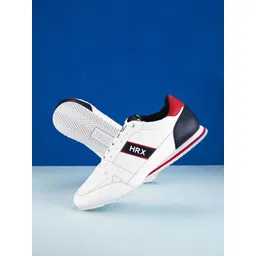 HRX by Hrithik Roshan Men White & Navy Blue Retro Lightweight Comfort Insole Sneakers