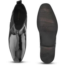 Trendy Outdoor Slip-On Synthetic Leather Lightweight Chelsea Boots For Men Boots For Men