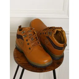 Red Chief Men Textured Mid-Top Sneakers