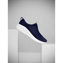 Allen Cooper Men Navy Blue Mesh Walking Shoes