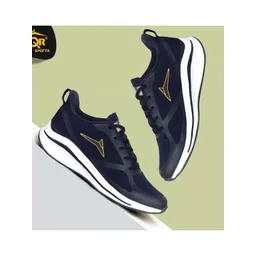 JQR Men GLOBAL Navy Blue Mesh Running Shoes