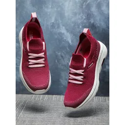 ABROS Women Magenta Mesh Running Shoes
