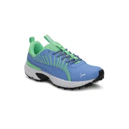 Puma Men Blue & Green Cricket Square Shoes