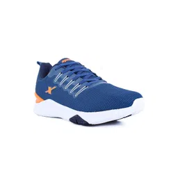 Sparx Men Blue & Orange Mesh Running Non-Marking Shoes