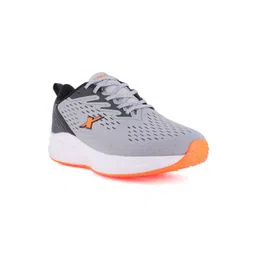 Sparx Men Grey & Orange Mesh Running Non-Marking Shoes