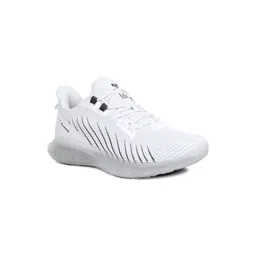 JQR Men BOUNCER White Mesh Lace-Up Running Shoes