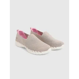 Skechers Women Brown Mesh Walking Non-Marking Shoes