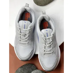 ASIAN Men Grey Mesh Running Non-Marking Sports Shoes