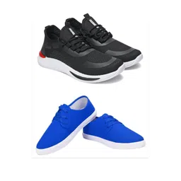 Free Kicks Men Blue Mesh Marking Running Sports Shoes