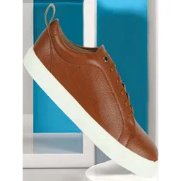 PLAYTOES Men Tan Synthetic Casual Shoes