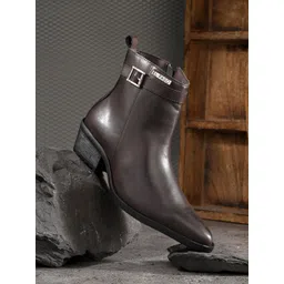 El Paso Women Block-Heeled Casual Chelsea Boots