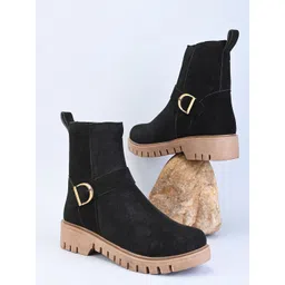 The Roadster Lifestyle Co Women Block Heeled Regular Boots