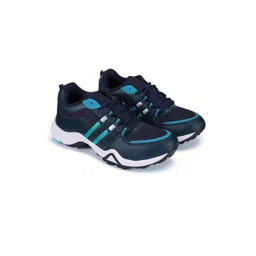 SZN Men Navy Blue Mesh Walking Shoes