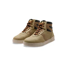 ERGON Men Leather Mid-Top Lace-Ups Sneakers