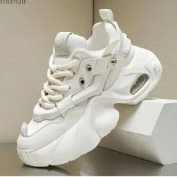 White Stylish Casual Sneakers For Men