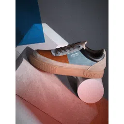 Jack & Jones Men Colourblocked Leather Sneakers
