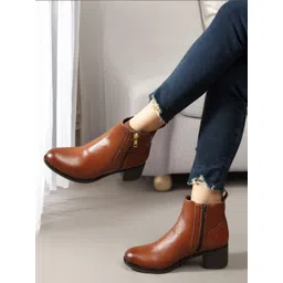 Women's Solid comfort and style Side Zip Ankle Boots Boots For Women