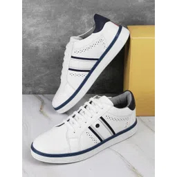 Mochi Men Striped Leather Sneakers