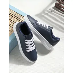 glitchez Men Round Toe Lace-Ups Sneakers