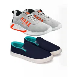 Free Kicks Men Multicoloured Mesh Marking Running Sports Shoes