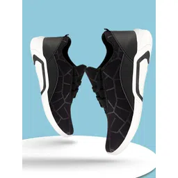 BIRDE Men Textured Round Toe Lace Ups Sneakers