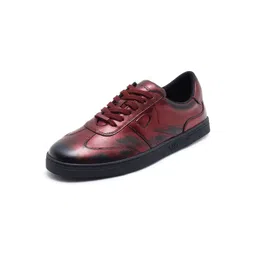 RARE RABBIT Men Textured Leather Sneakers