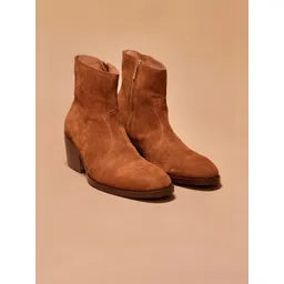 dmodot Sprazzo Tobacco Alto Block-Heeled Chelsea Boots