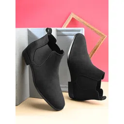 The Roadster Lifestyle Co Men Mid-Top Hiking Trekking Chelsea Boots