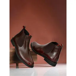 RDXO Men Leather Chelsea Boots