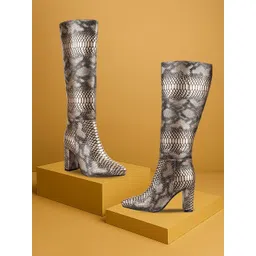 Bxxy Women Casual Block-Heeled Winter Boots