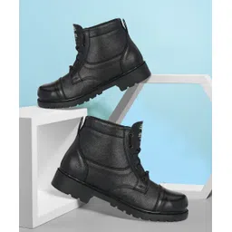 Men's Black NCC/Military/Army Genuine Leather Boots Boots For Men