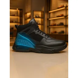 Bxxy Men Lightweight High-Top Lace-Ups Sneakers