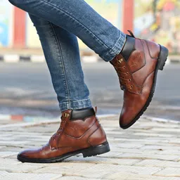 Vellinto HAVANA Casual Mid-Ankle Synthetic leather Boots For Men Boots For Men