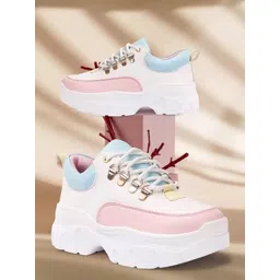 Colorblock Flat Sneakers with Ultra Soft Cushion Lace-Up All-Day Comfort Shoes| Sneakers For Women