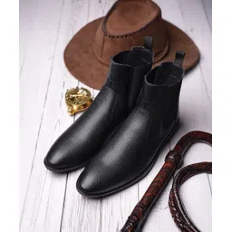 Midnight Black Chelsea Boots for Riding Biking for Men - RGPDCL - UK 11 Boots For Men