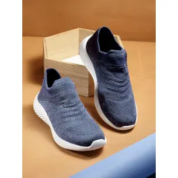 HRX by Hrithik Roshan Women Navy Blue Textile 3D Flex Walking Shoes