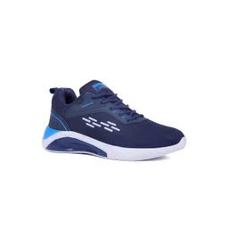 ASIAN Men Navy Blue Mesh Non-Marking Lace-Up Running Shoes