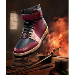 Deadpool Color Block High-Top Sneakers For Men