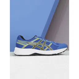 ASICS Men Blue & Black Woven Design Gel-Contend 4B+ Running Shoes