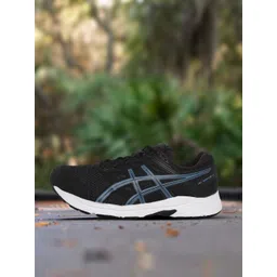 ASICS Men Black & Blue Woven Design Gel-Contend 5B Running Shoes