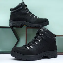 Men's Hiking Boots Leather Outdoor Boots with Durable TPR Sole Boots For Men Boots For Men