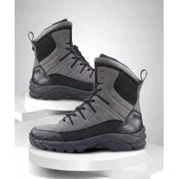 FLAME 7-Eye Moto Inspired Mild Water Proof Snow Boots Boots For Men