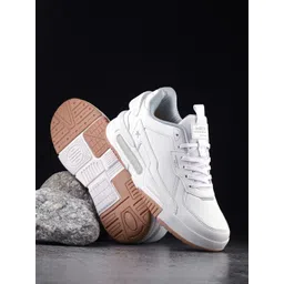 HRX by Hrithik Roshan Men White Round Toe Memory Foam Lightweight Sneakers