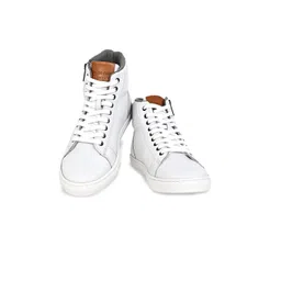 HX London Men Mid Top Lightweight Memory Foam Leather Basics Sneakers