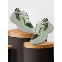 FAUSTO Women Green Running Non-Marking Shoes