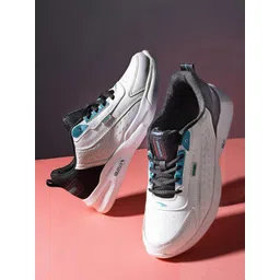 ASIAN Men White Mesh Running Non-Marking Shoes