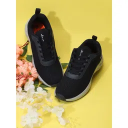 Allen Cooper Men Navy Blue Mesh Running Non-Marking Shoes