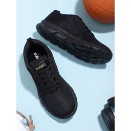 Koburg Men Black Mesh Running Non-Marking Shoes
